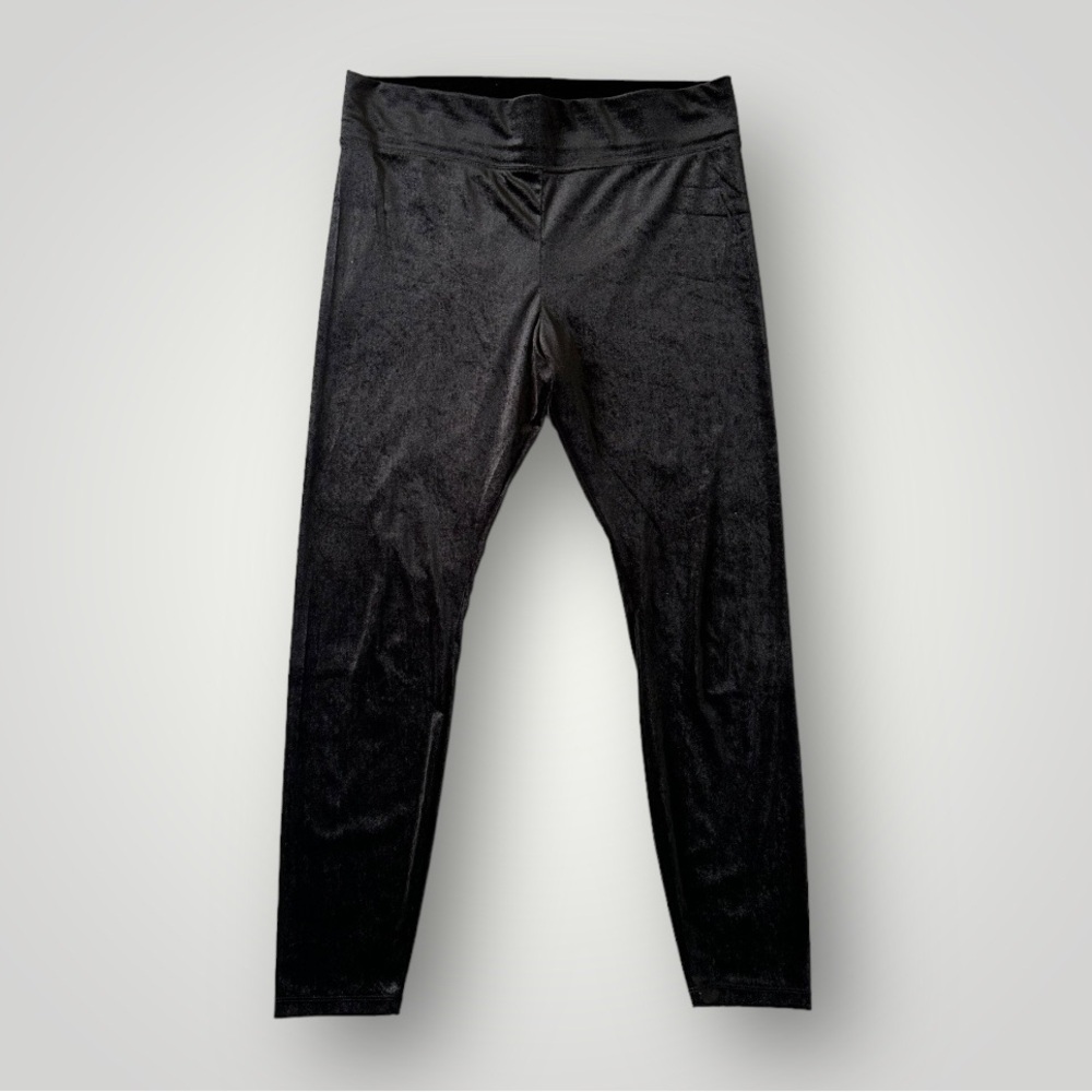 A New Day Velvet Leggings Women Size XL Black